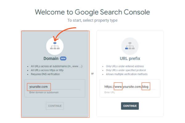 how to add website to google search console